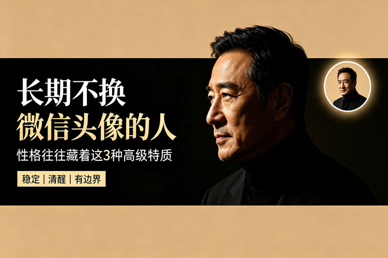长期不换微信头像的人，性格往往藏着这3种高级特质