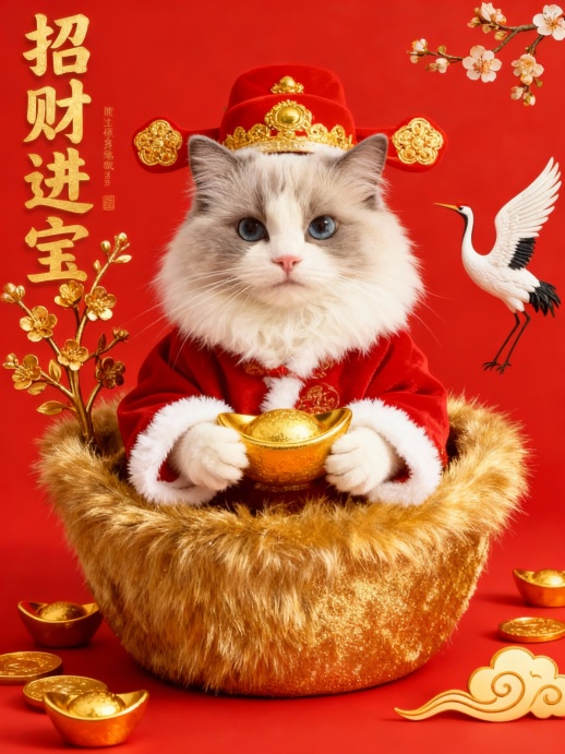喜庆的招财猫