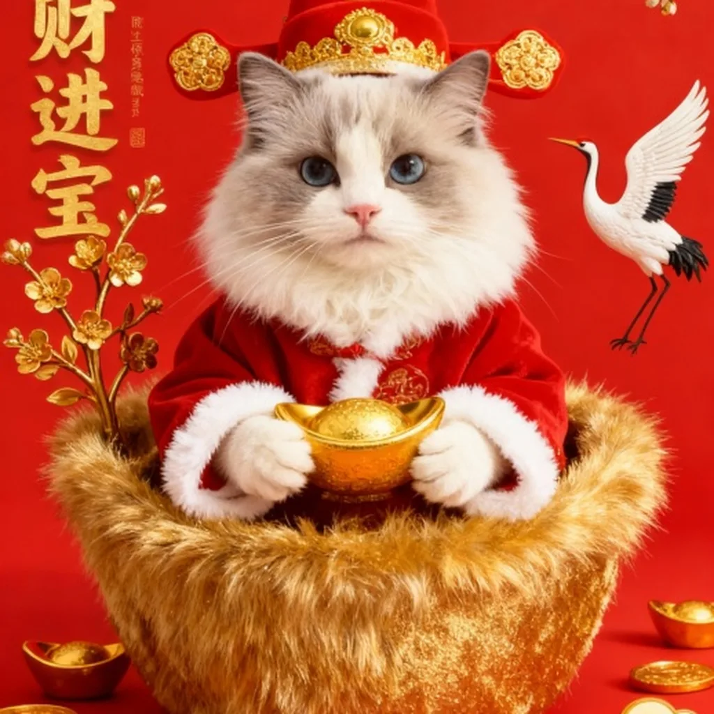 喜庆的招财猫