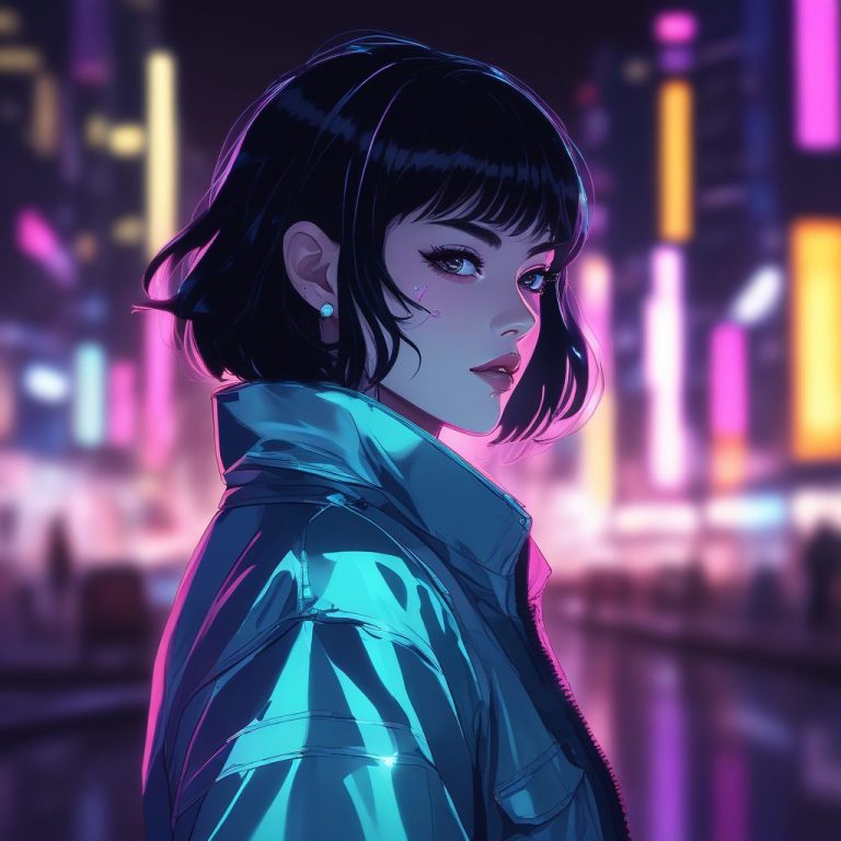 绝美赛博朋克风AI生成头像