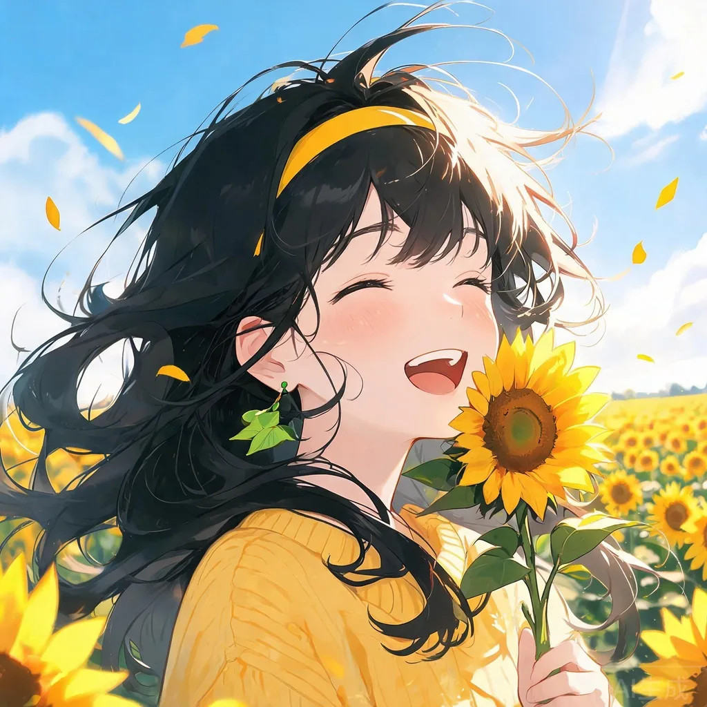 花海少女笑颜动漫头像