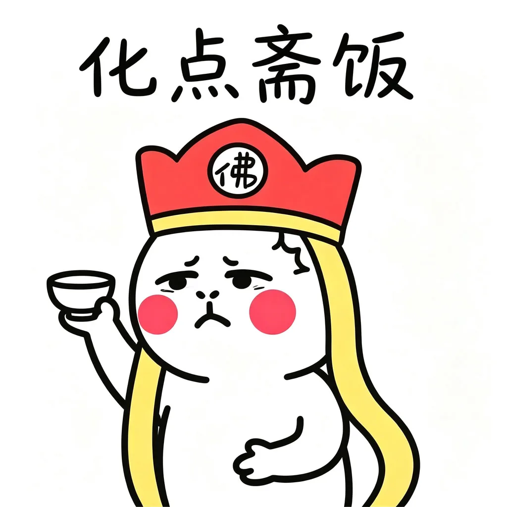 化斋唐僧卡通搞怪微信头像