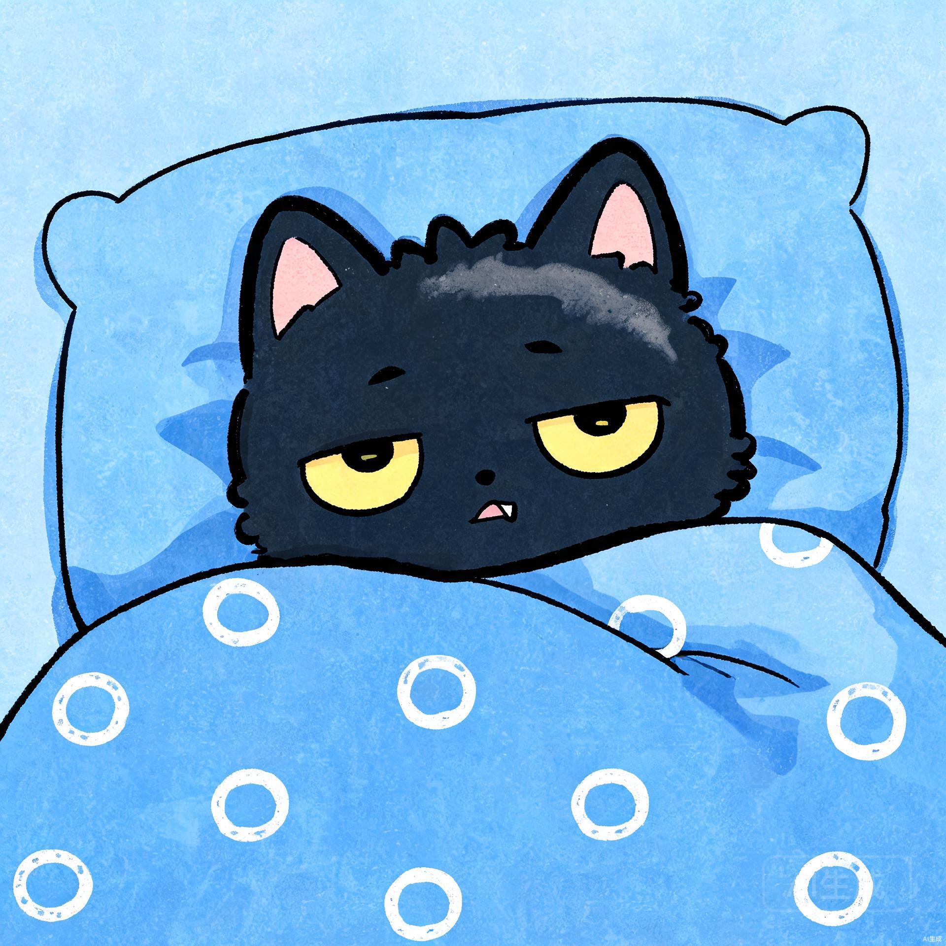 黑猫日常丧萌卡通头像合集