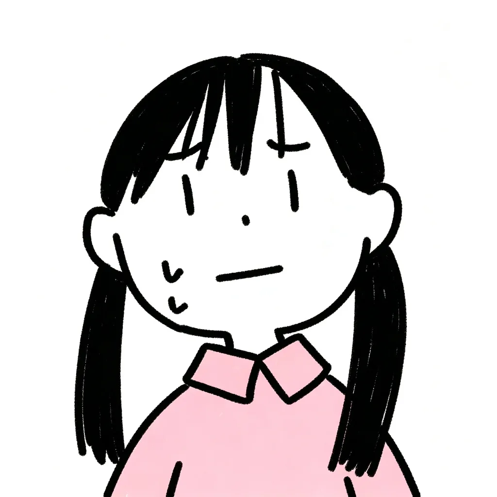 简笔双马尾搞怪女头
