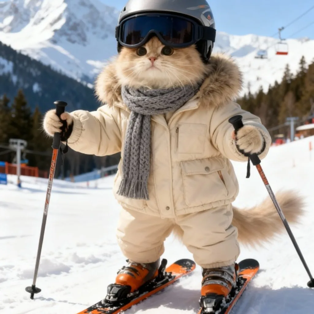 热爱滑雪的猫咪小王子