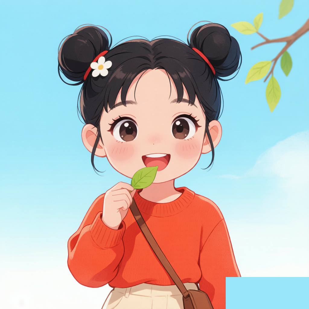 春日丸子头少女五连拍