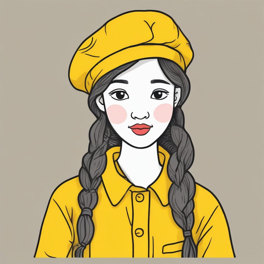 韩系丑萌蜡笔风手绘插画