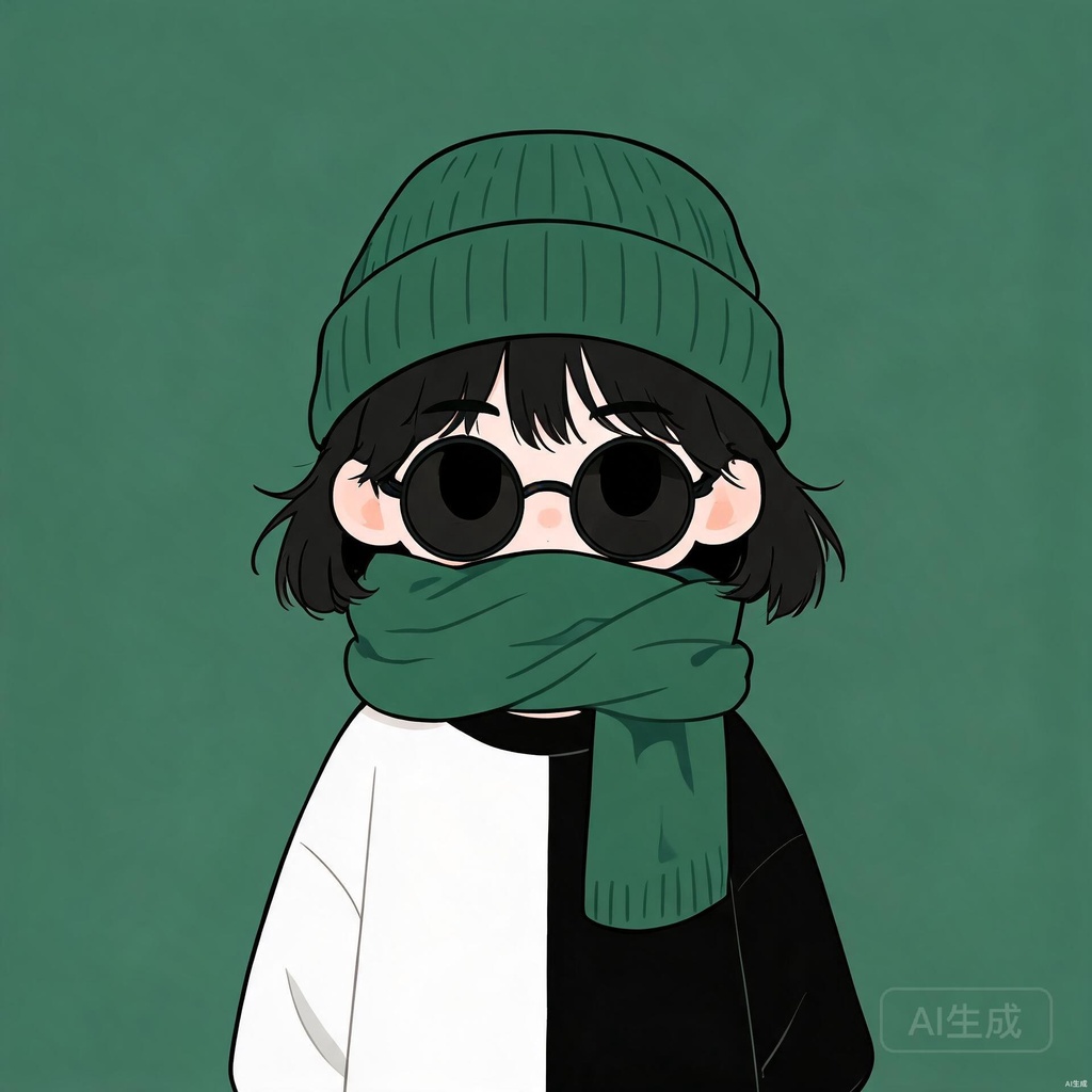 冷帽墨镜酷飒女孩头像合集