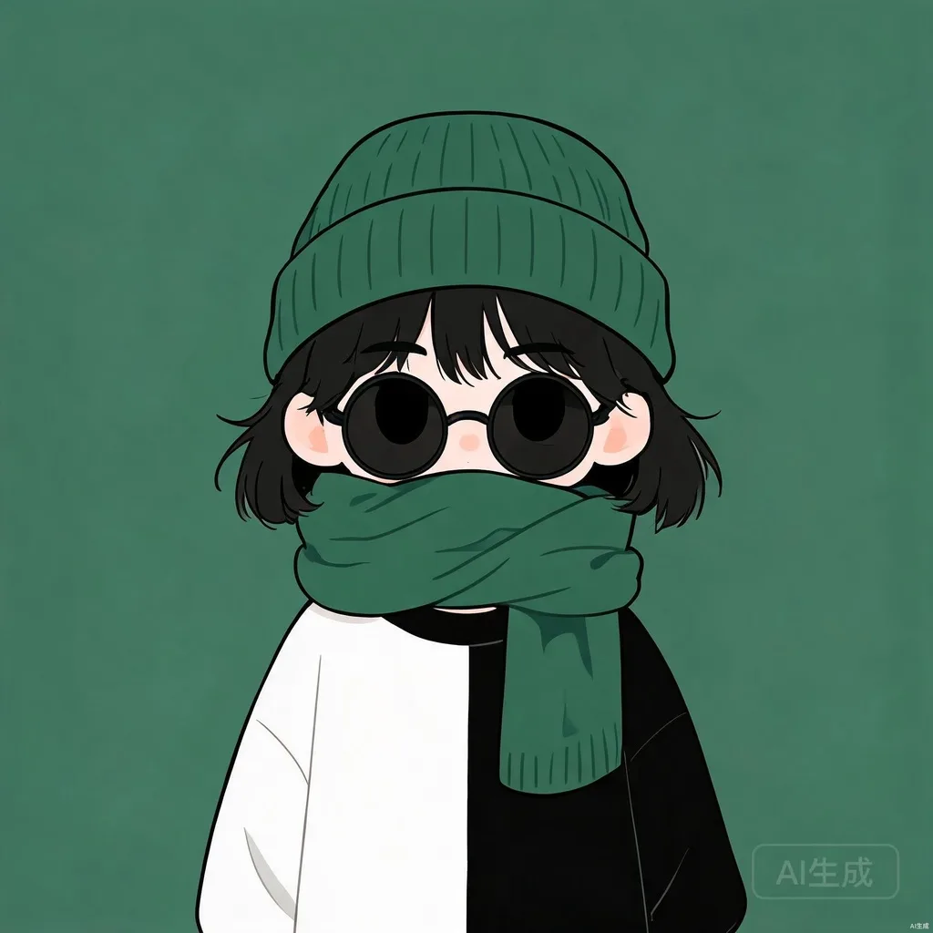 冷帽墨镜酷飒女孩头像合集
