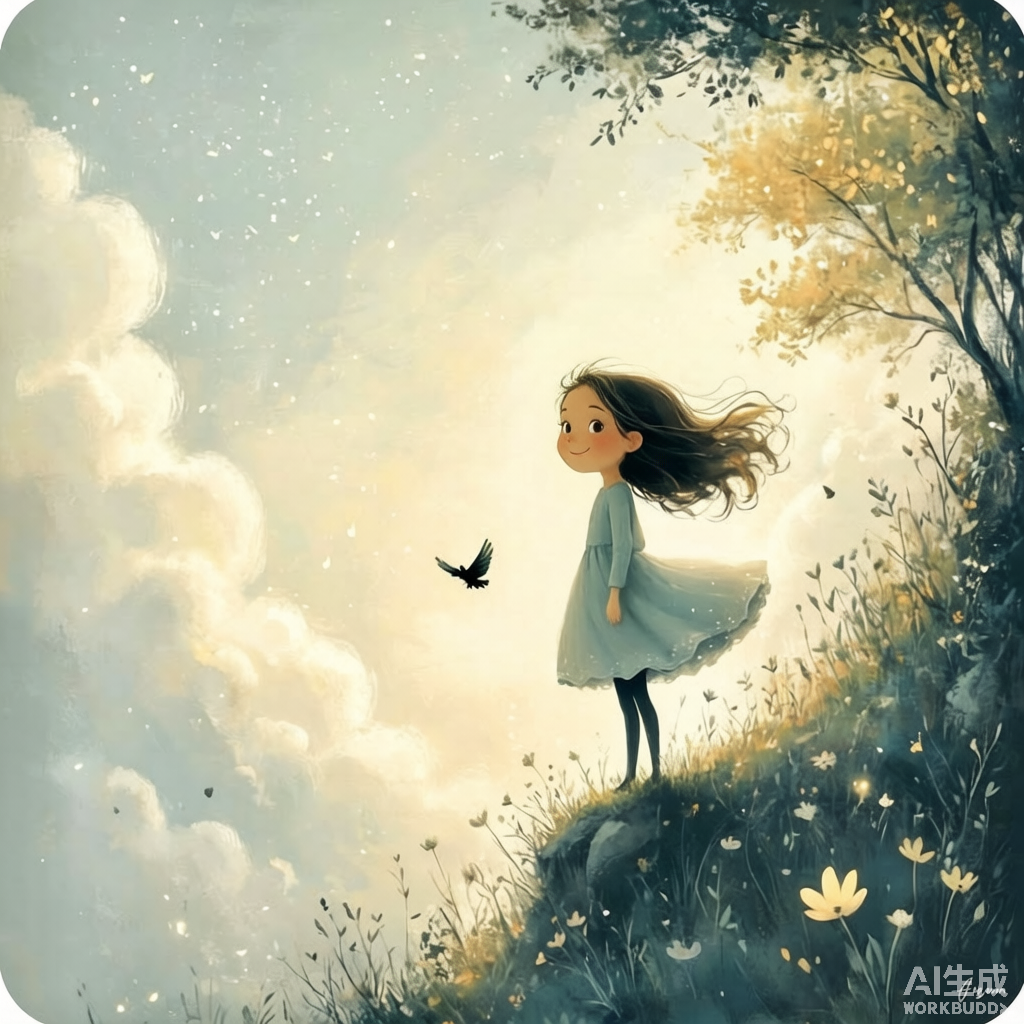 仰望天空 · 山崖边的少女