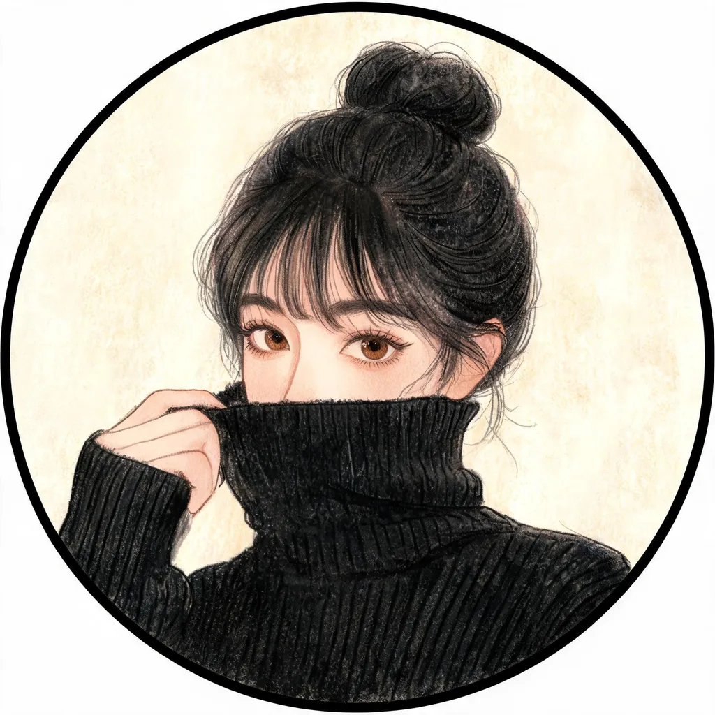 手绘风女生头像