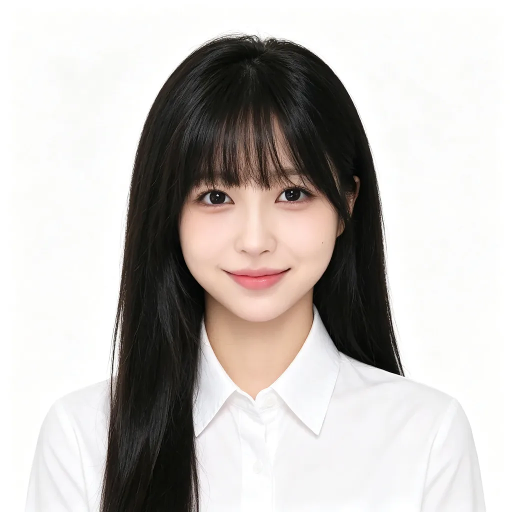 黑长直知性甜美女头