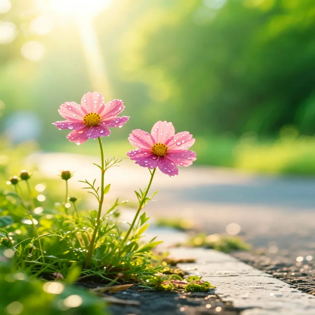 格桑花露珠治愈头像