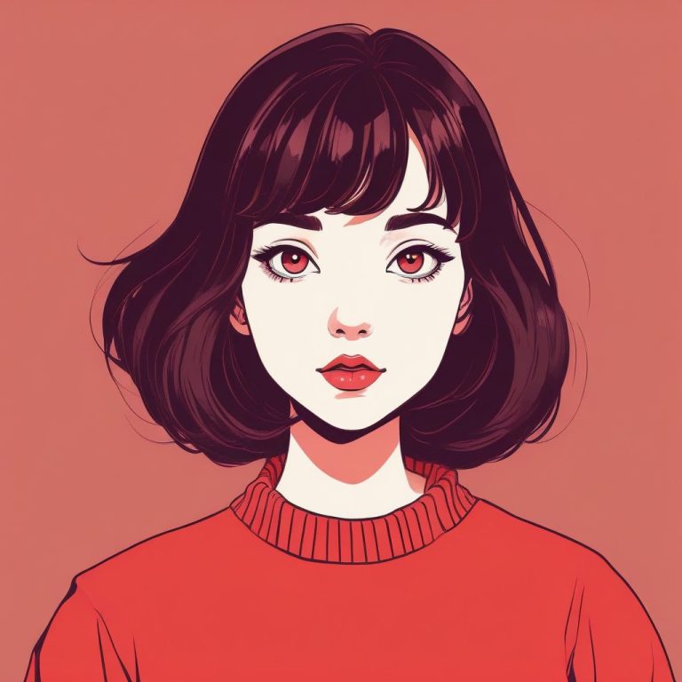 90年代复古动漫少女头像