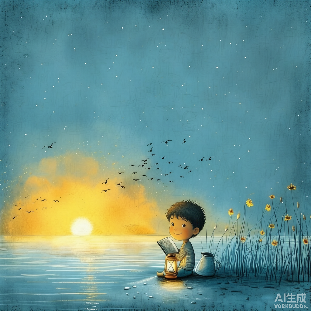 灯下读书 · 海边少年的黄昏