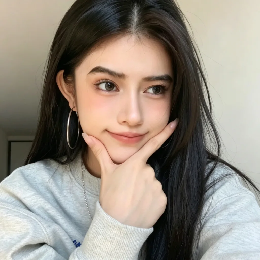 清新甜妹自拍头像