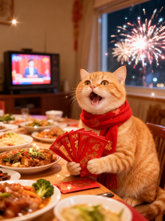 春节红包橘猫