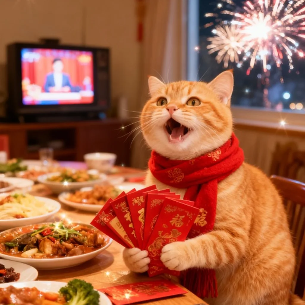 春节红包橘猫