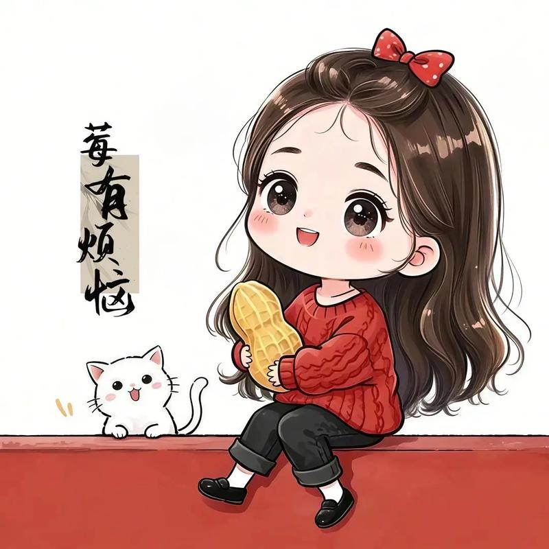 没有烦恼女生卡通头像