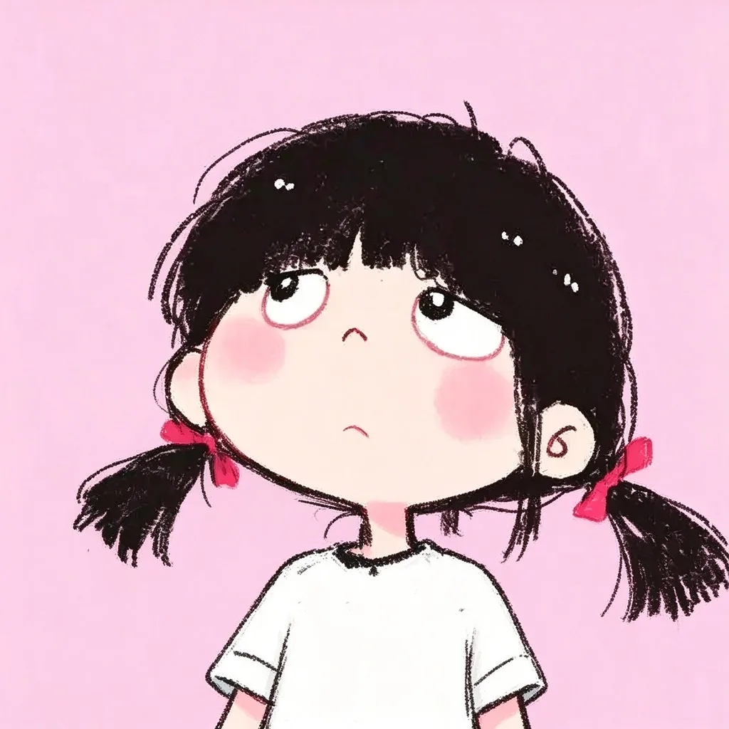 双马尾女孩搞怪表情头