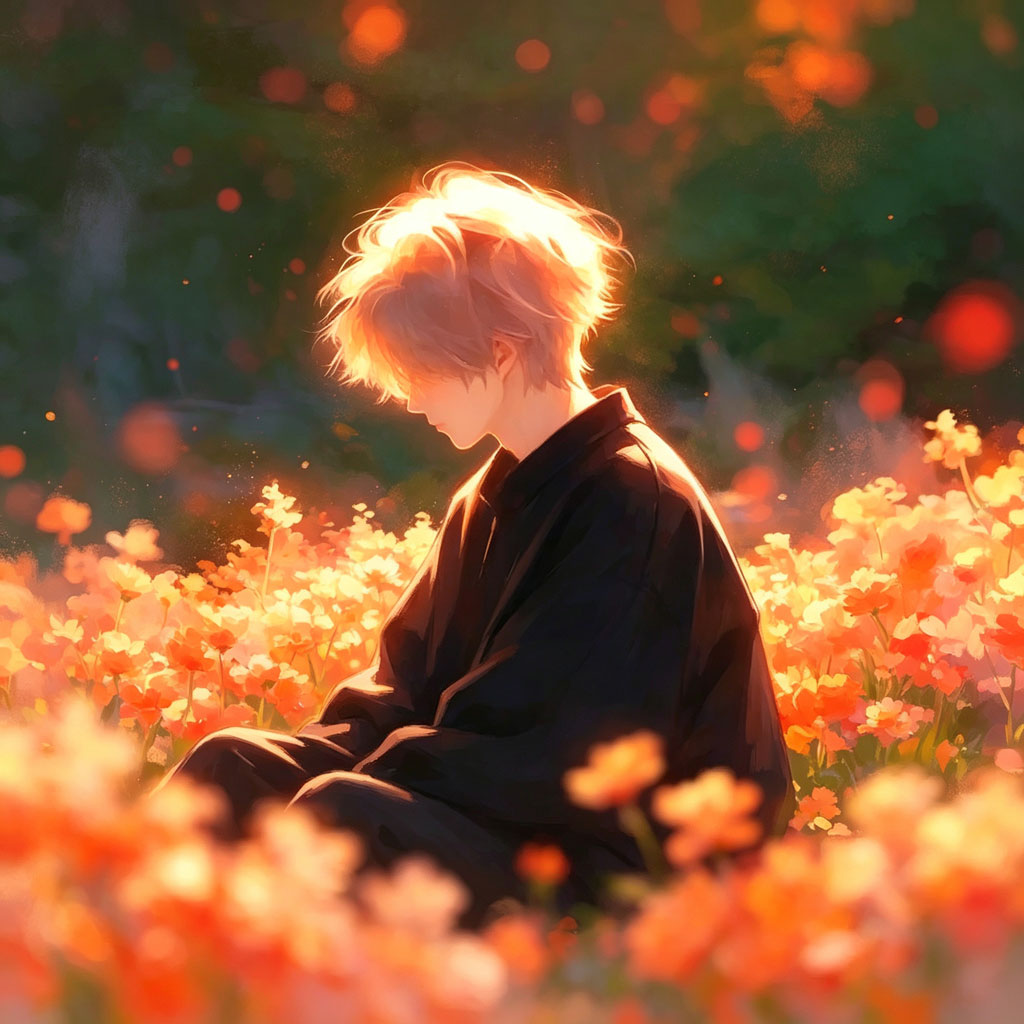 花海逆光少年动漫头像