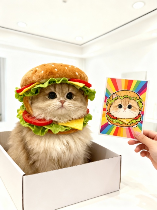 酷似汉堡的小猫咪