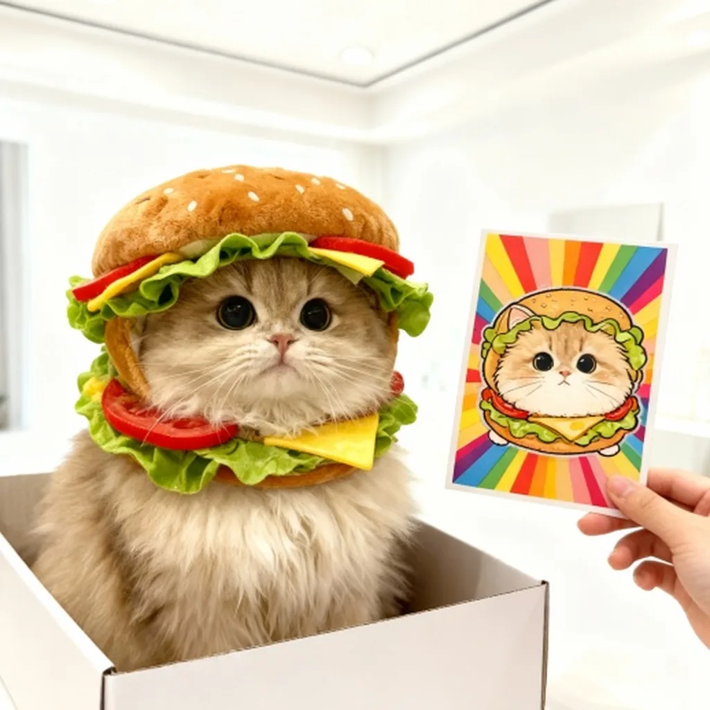 酷似汉堡的小猫咪