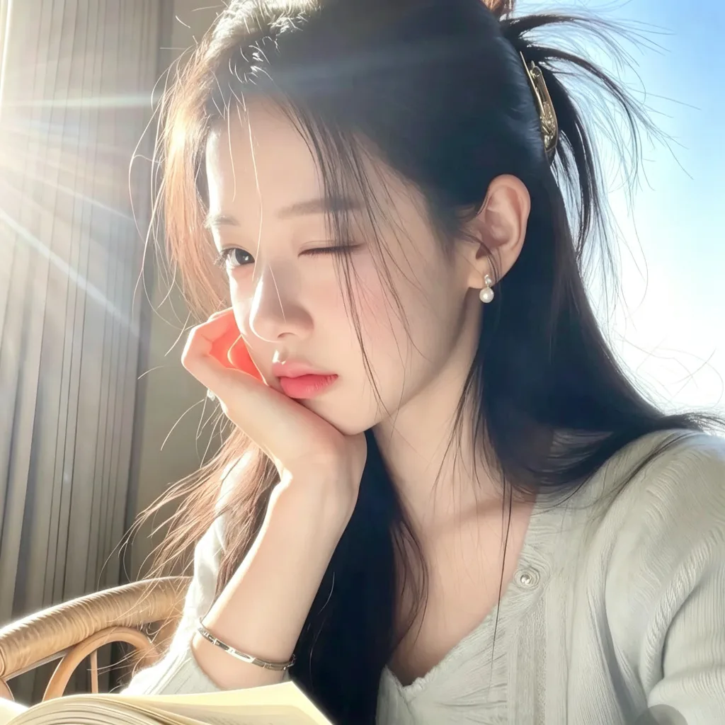 窗边阳光少女头像