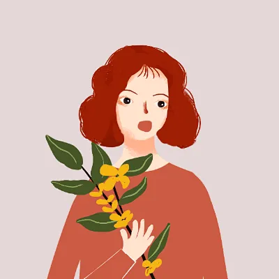 红衣成熟女性头像