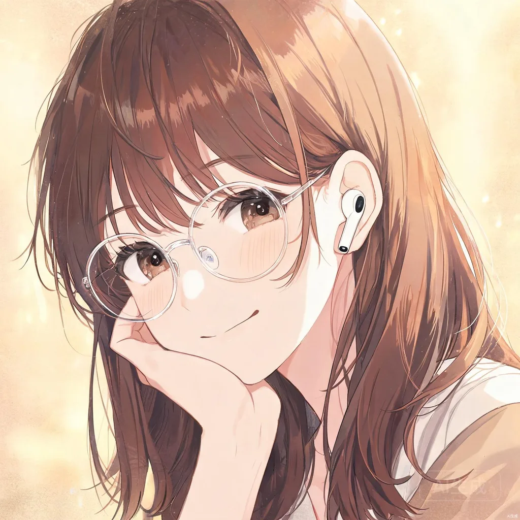 耳机眼镜音乐少女头像合集