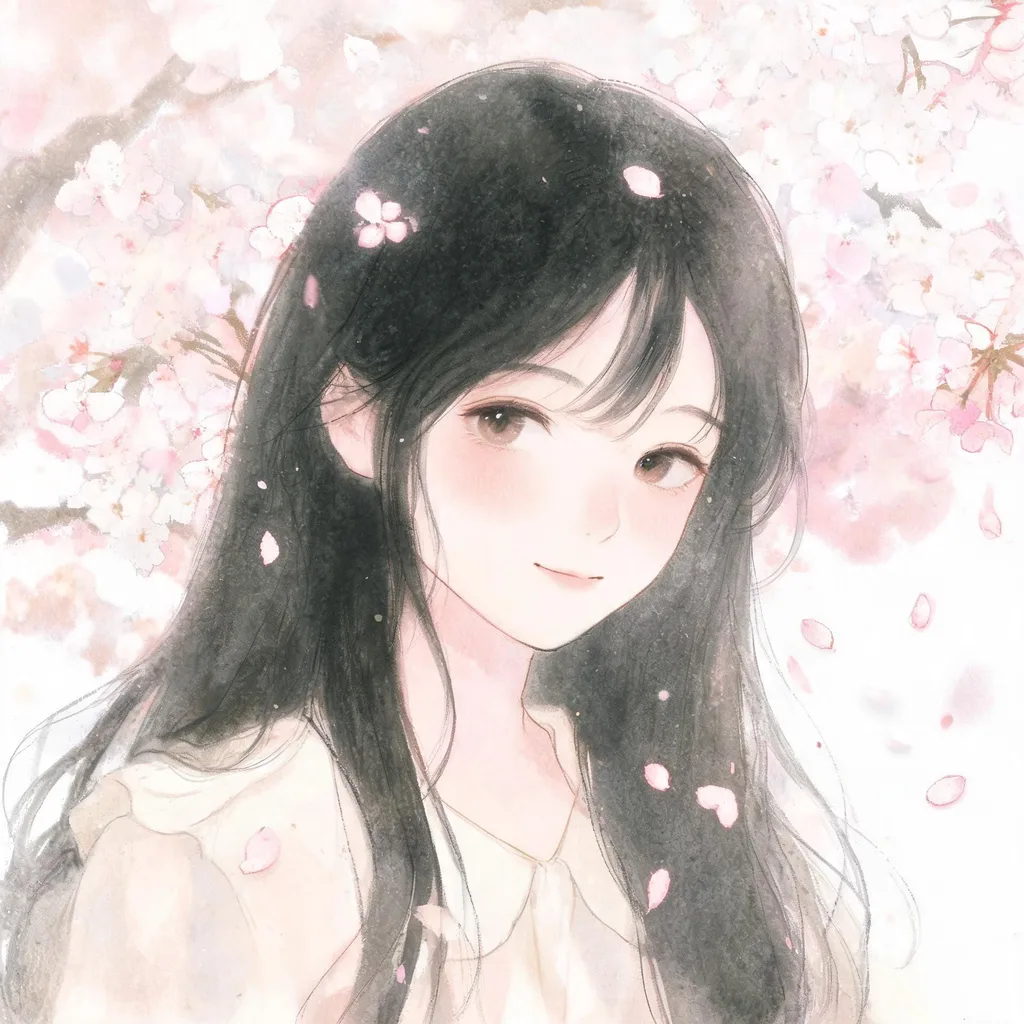 水彩花卉少女头像合集
