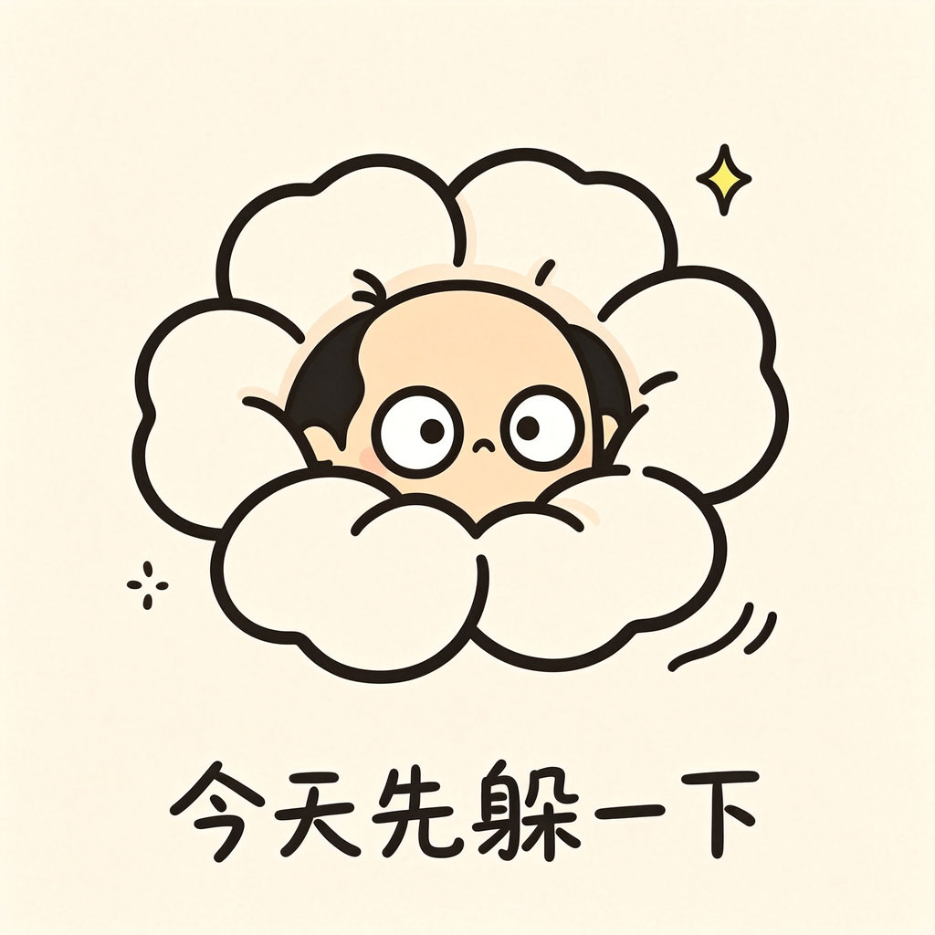 可爱摆烂卡通微信头像