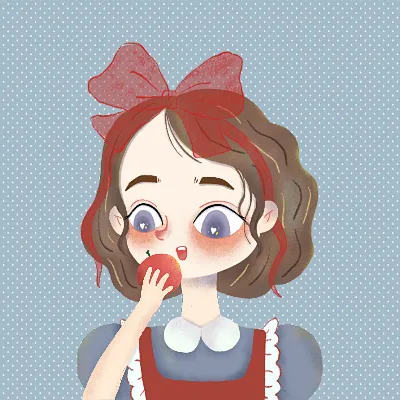 蝴蝶结围裙女孩头像