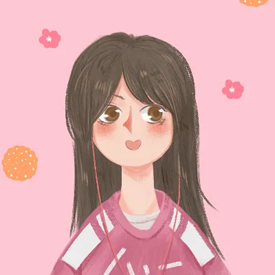 腼腆粉衣女孩卡通头像