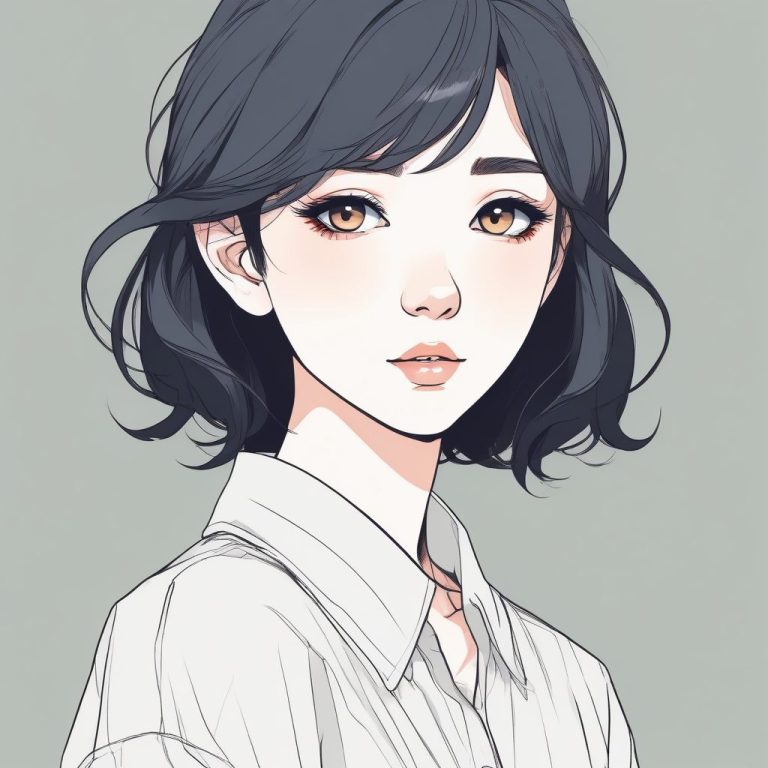 极简动漫高冷少女头像