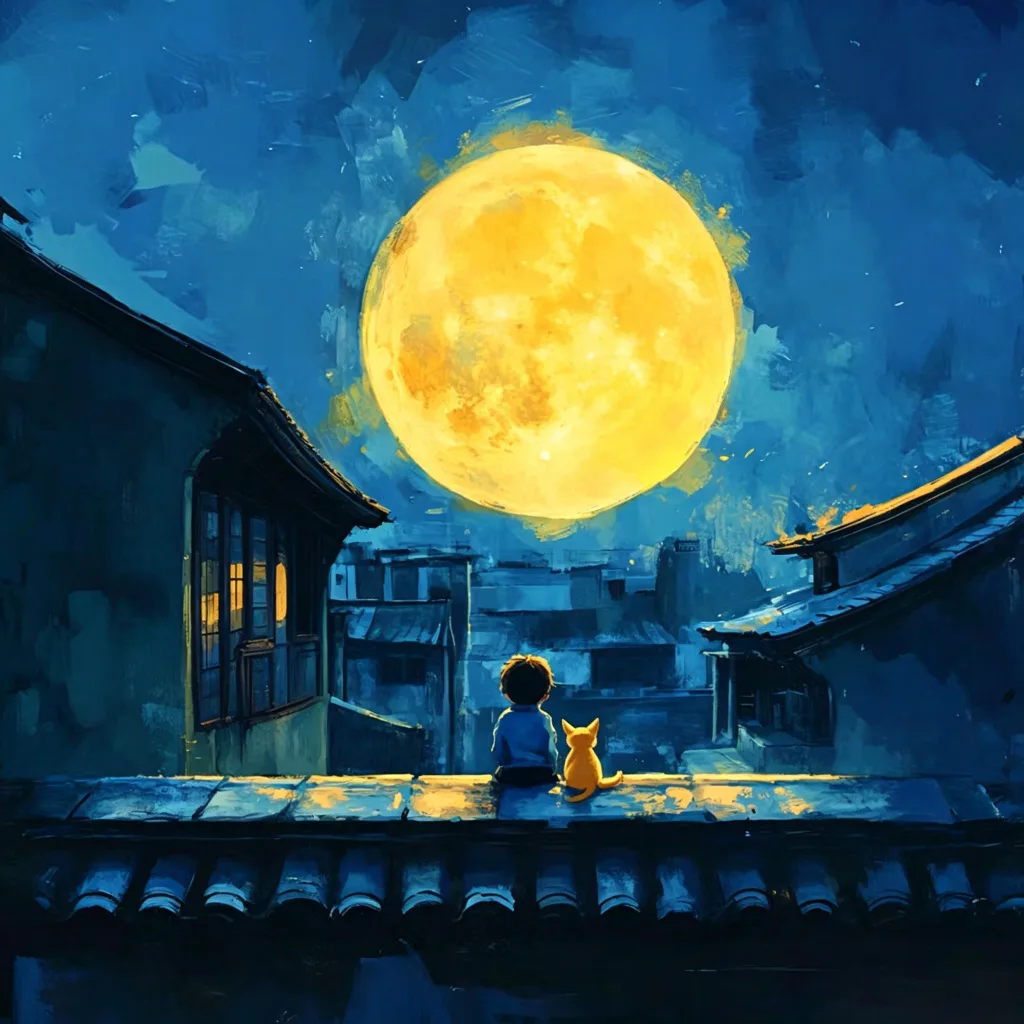 屋顶望月少年头像