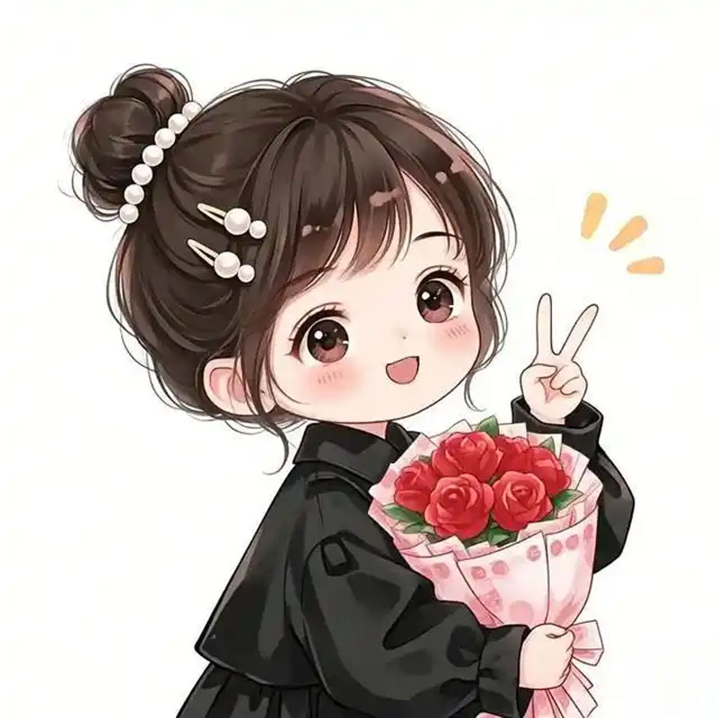 捧花女生小红书头像图片