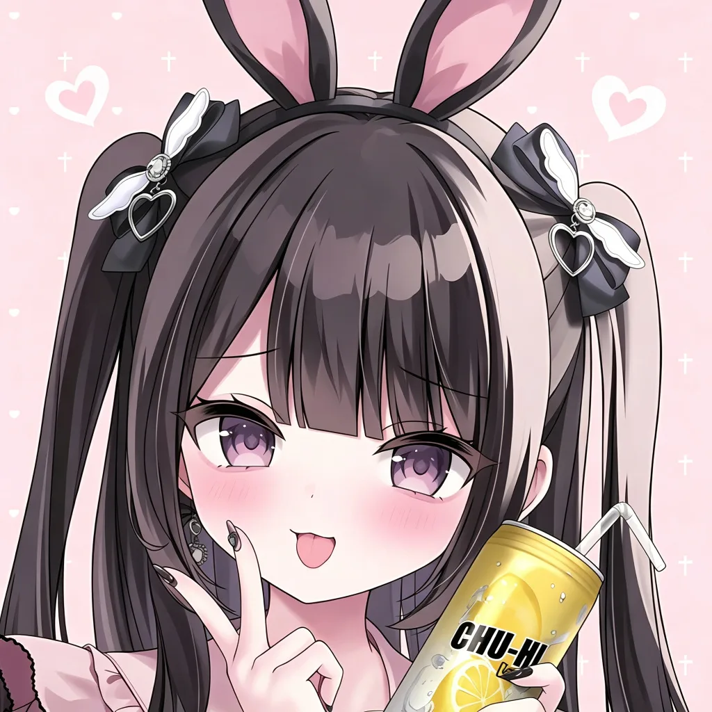 地雷系双马尾少女头像