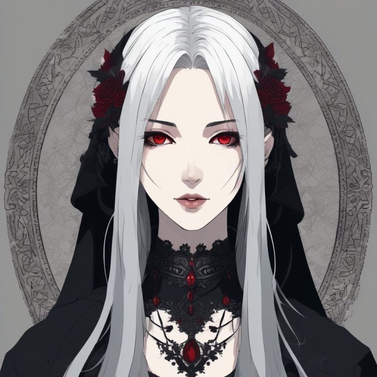 哥特风二次元少女头像