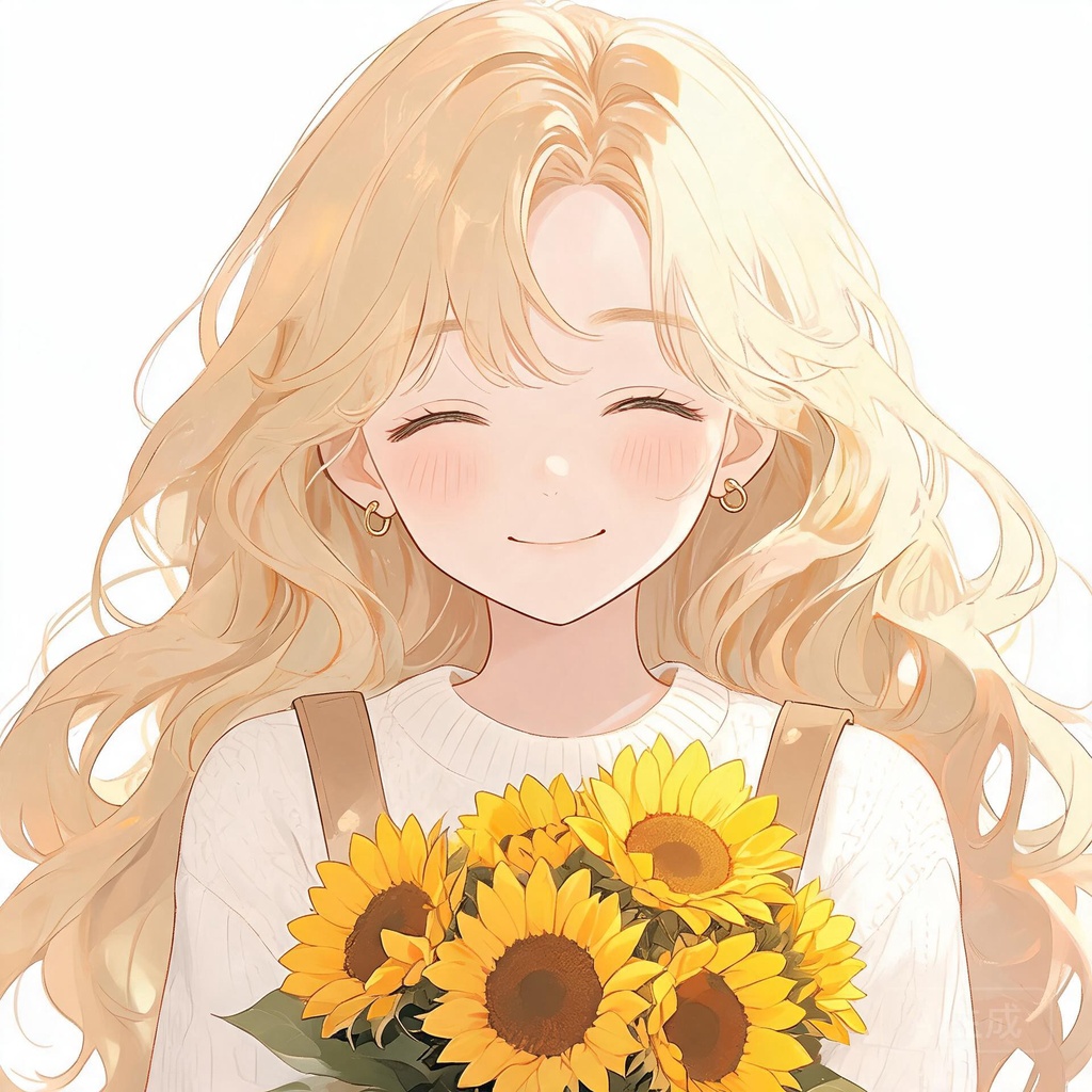 向日葵治愈系女孩头像合集