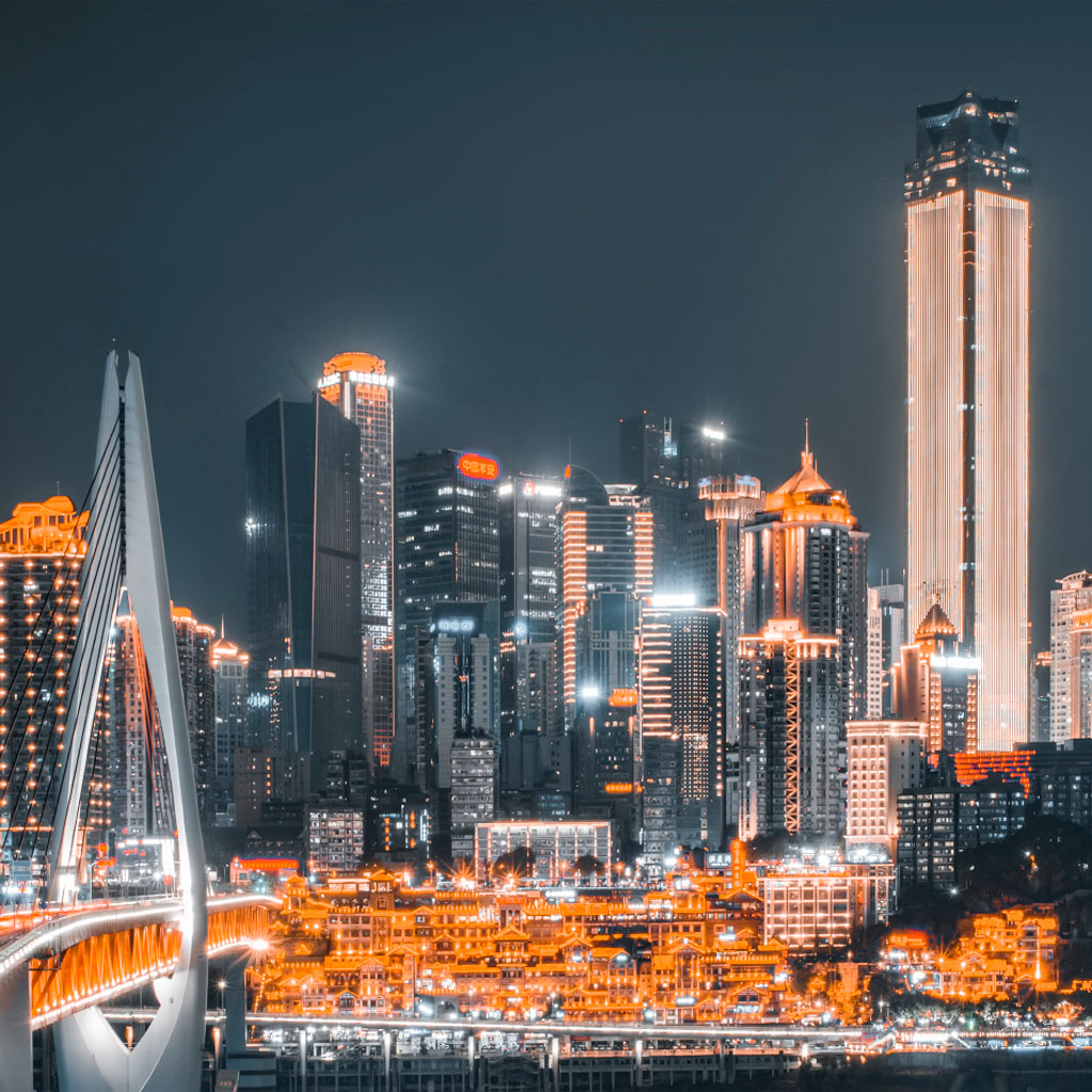 夜晚的上海外滩