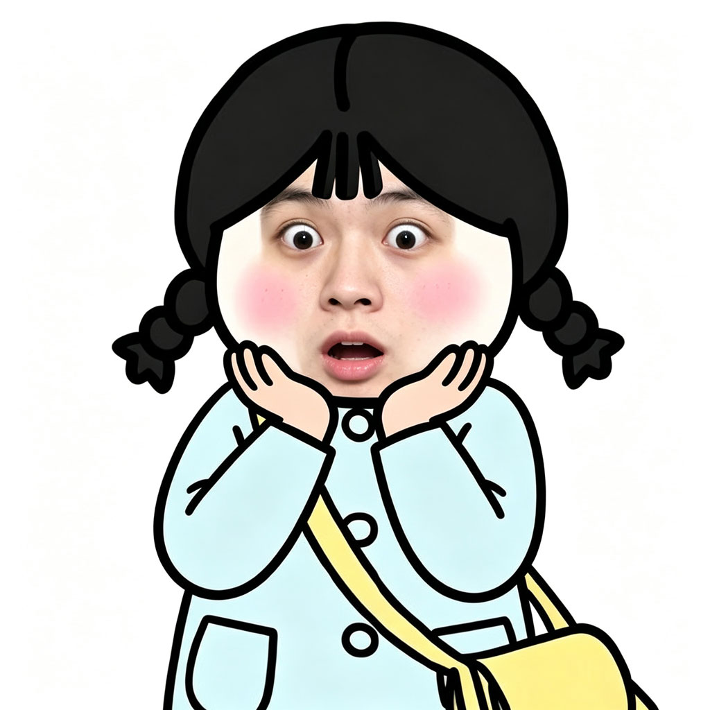 双马尾震惊脸沙雕卡通头像