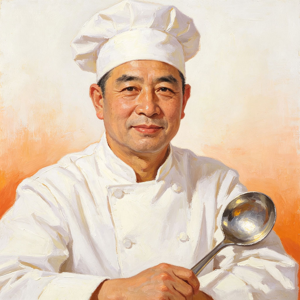 厨师职业油画