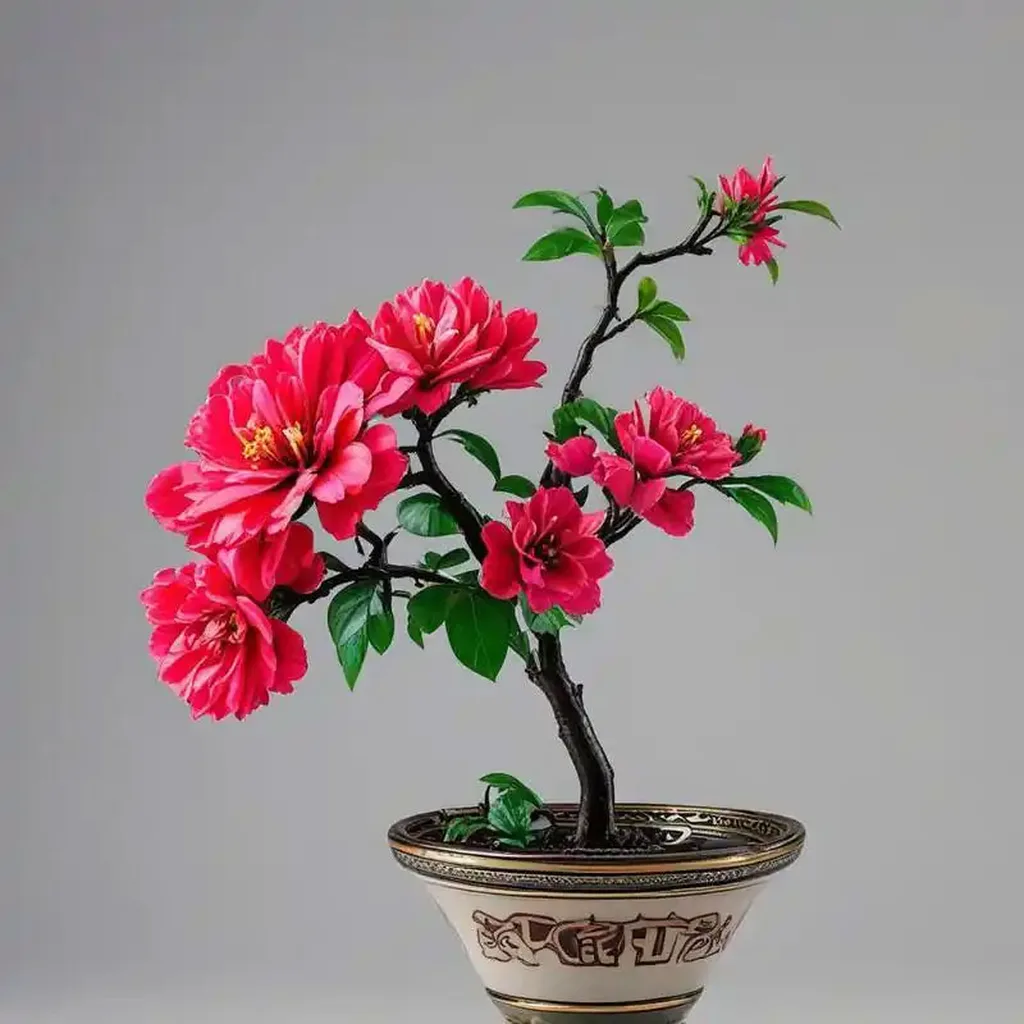 红色花卉盆栽