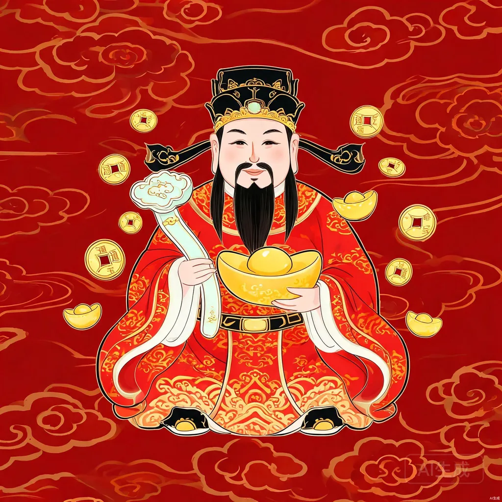 五路财神招财运势头像合集