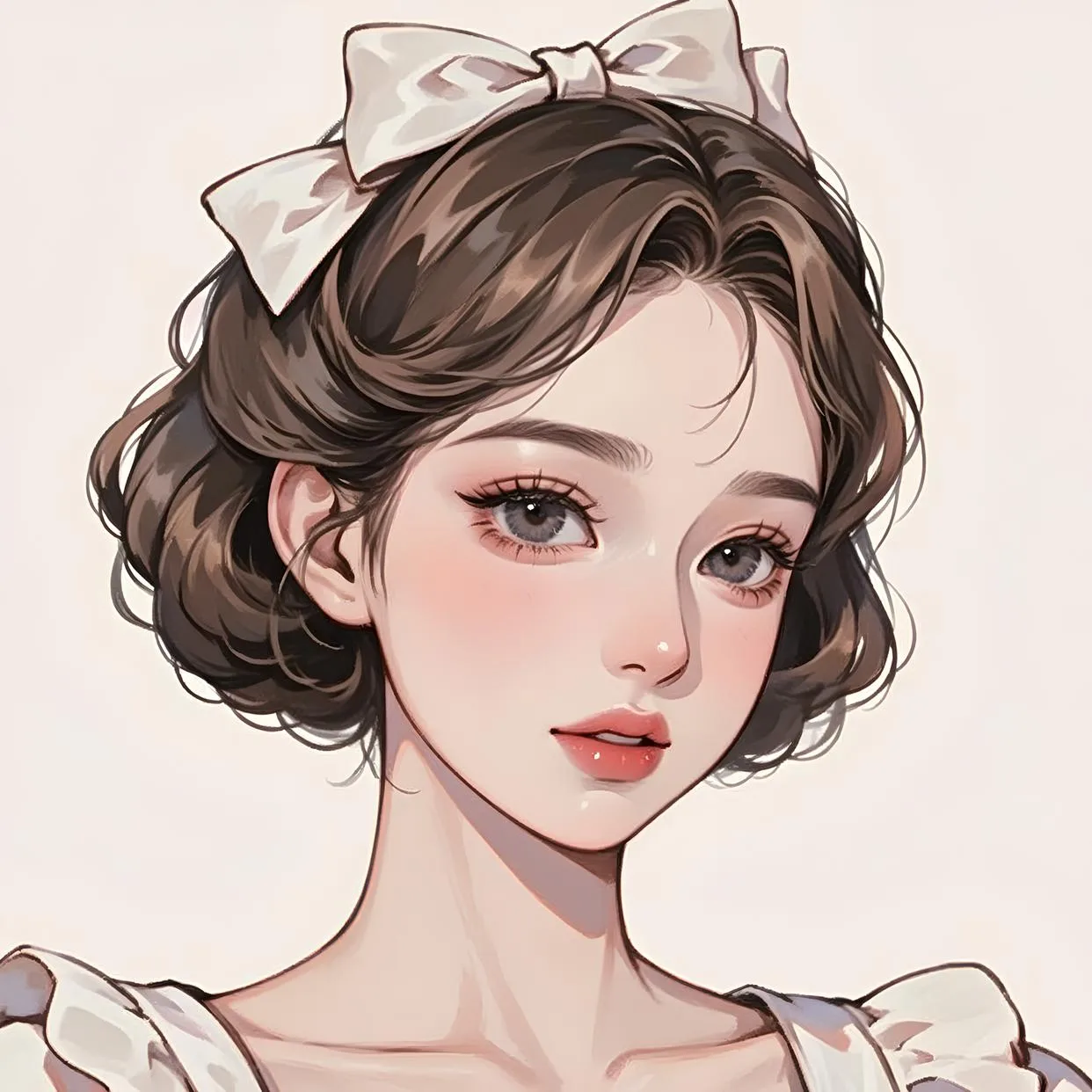 复古80年代成熟女性头像