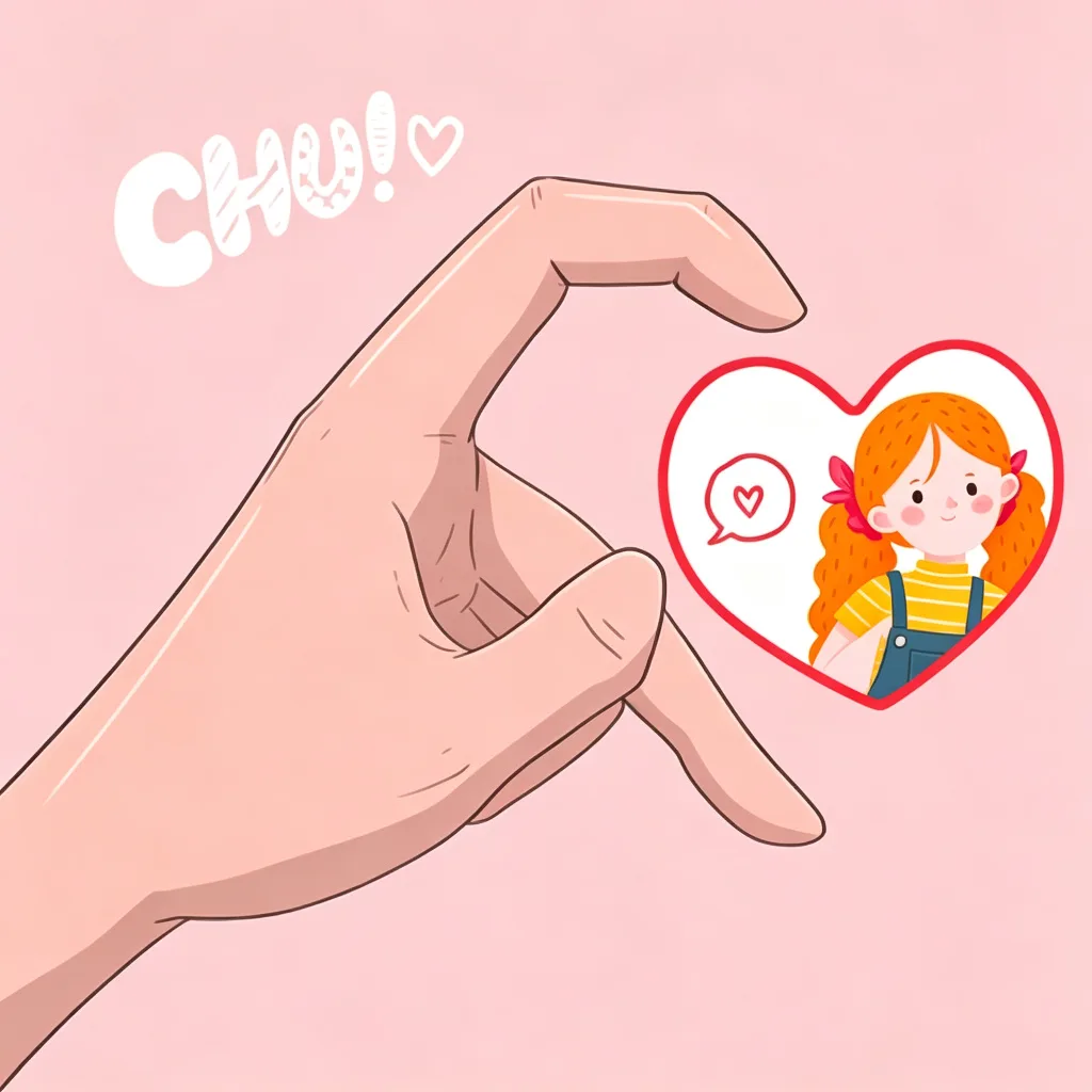 创意捏心女生头像