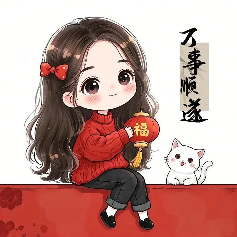 万事顺遂女生卡通头像