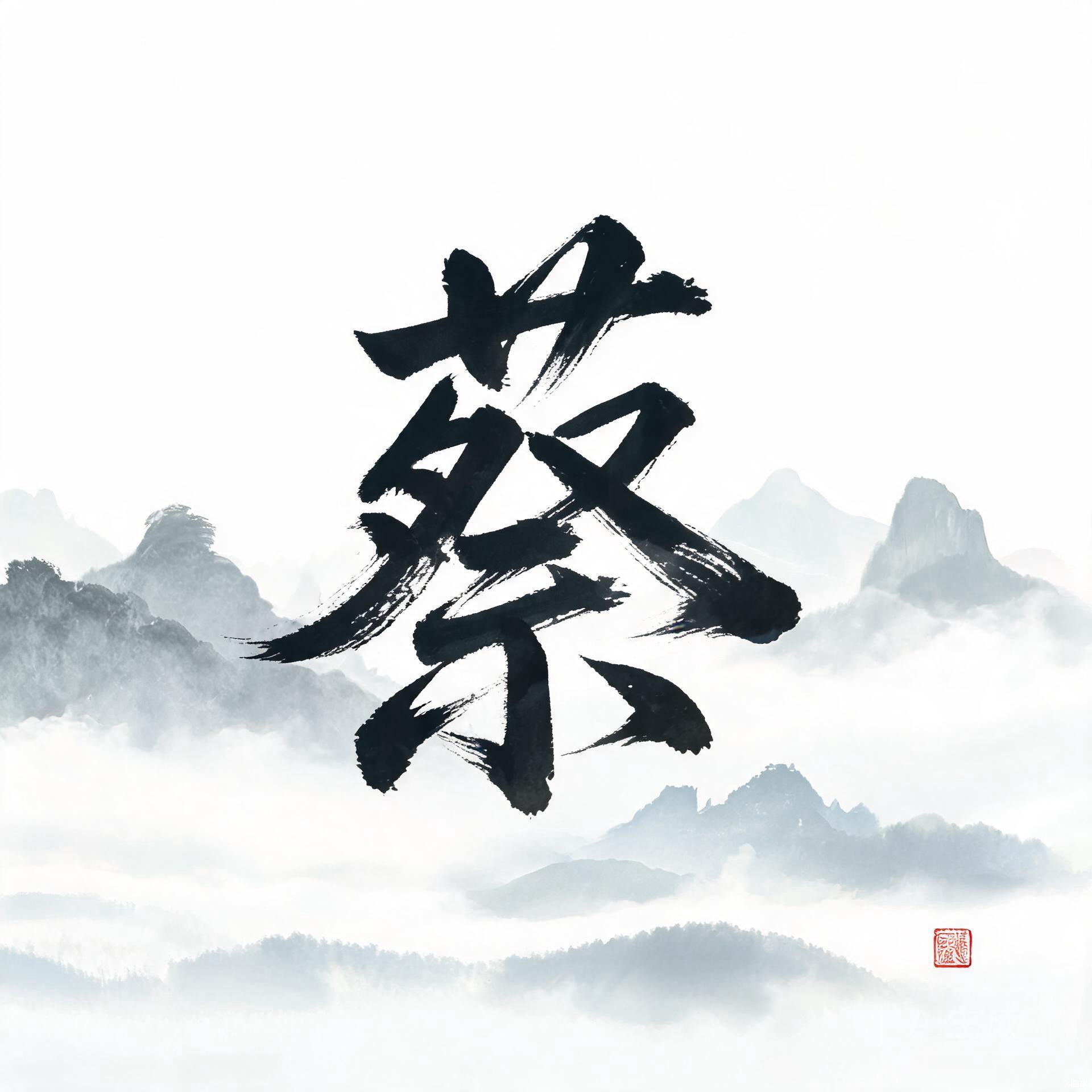 水墨书法姓氏头像合集