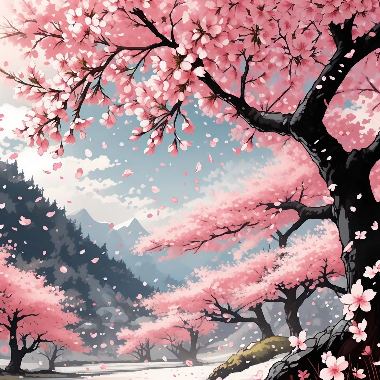 浪漫樱花头像